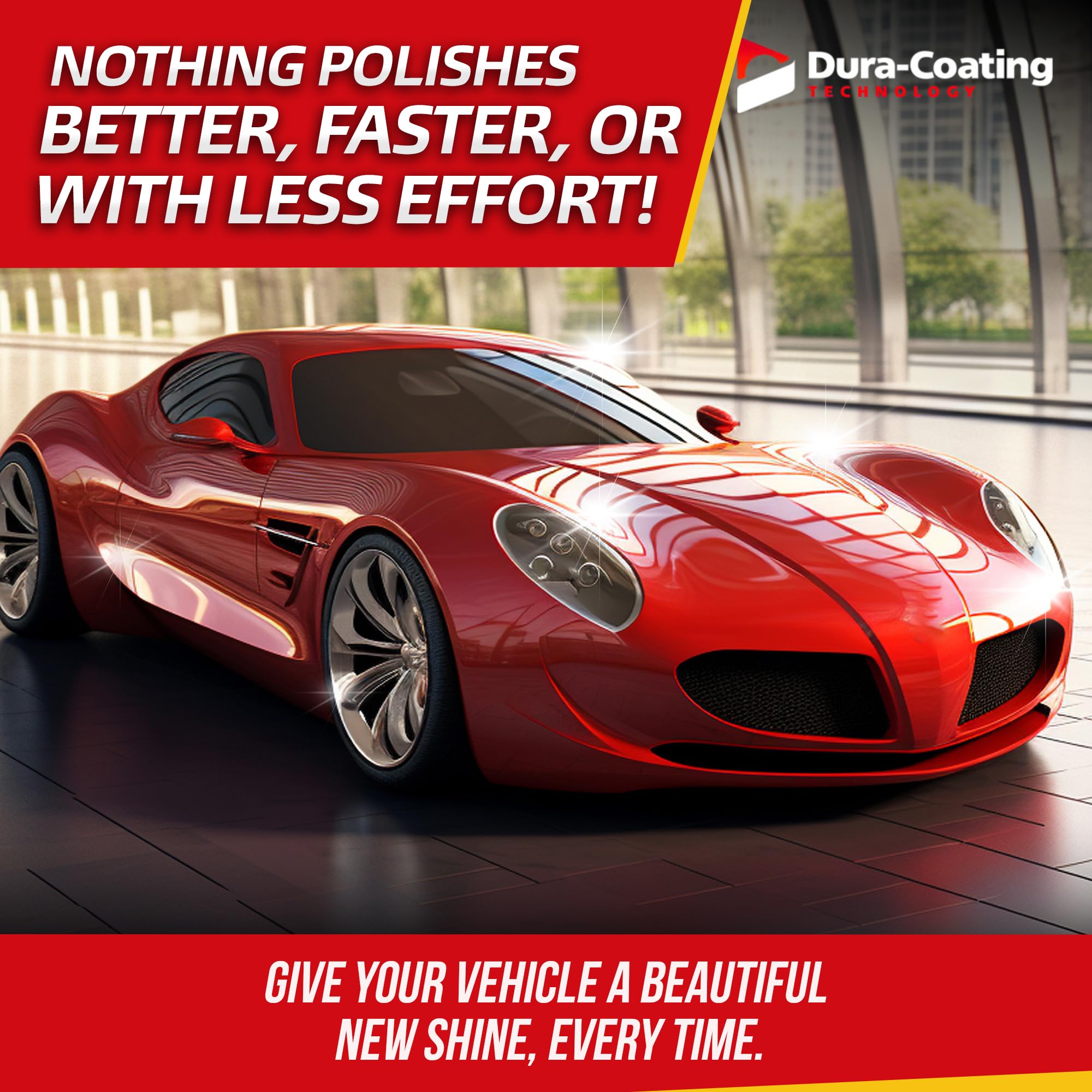 Premium Dura-Coating Metal & Paint Care Bundle - Blue Metal Polish, All-in-One Car Polish, Crazy Suds Car Wash, Wheely Clean Wheel Spray & Quick Slick Polymer Sealant with 4 Buffing Pads & Microfiber Towel - Complete Auto Detailing Kit for Cars, Motorcycles & Boats
