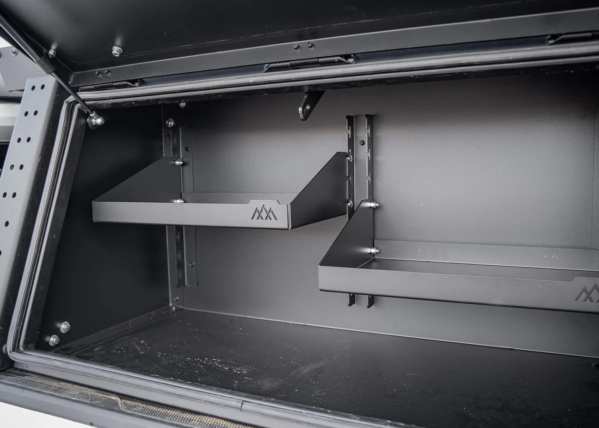 Aluminum Bed Rack Storage Box for 2005+ Toyota Tacoma Truck | Heavy Duty Truck Bed Organizer | Perfect for Camping Gear & Off-Road Adventures