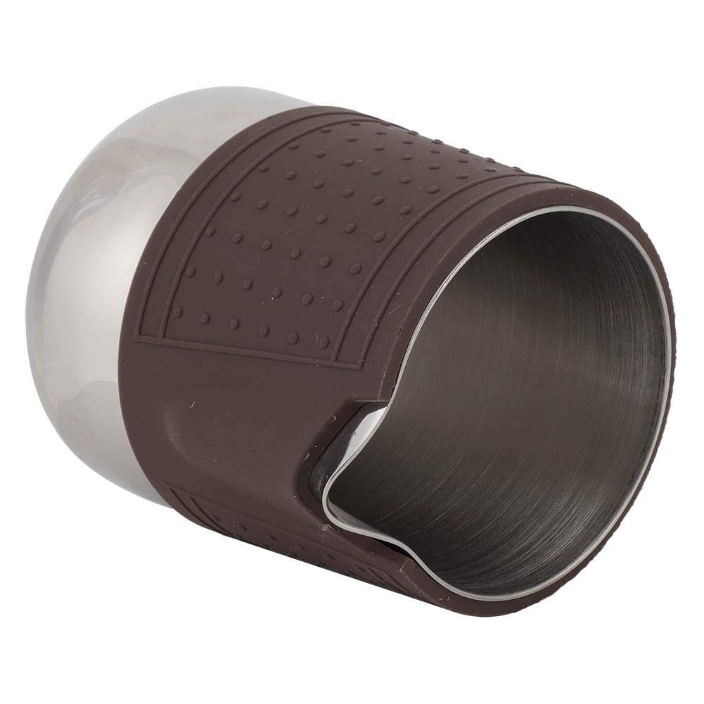 Stainless Steel Milk Frothing Pitcher 300ml with Silicone Cover - Professional Coffee Steaming Pitcher for Latte Art, Cappuccino & Hot Chocolate - Perfect for Home Baristas & Coffee Shops