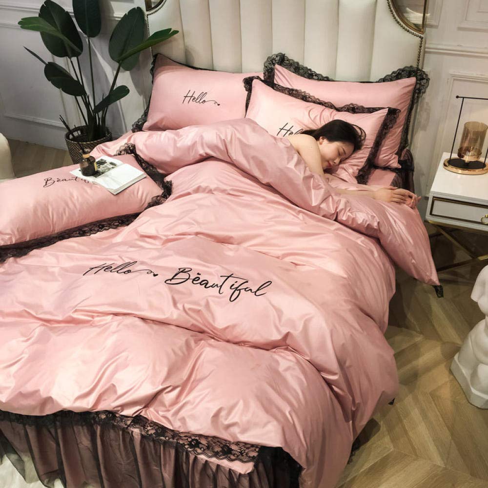 4 Piece Ice Silk Comforter Set - Summer Cooling Naked Sleeping Bedding, European Silky Quilt Cover with Embroidery, Lemon Yellow, 200x230cm (Queen Size) - Perfect for Hot Weather, Guest Rooms & Modern Bedroom Decor