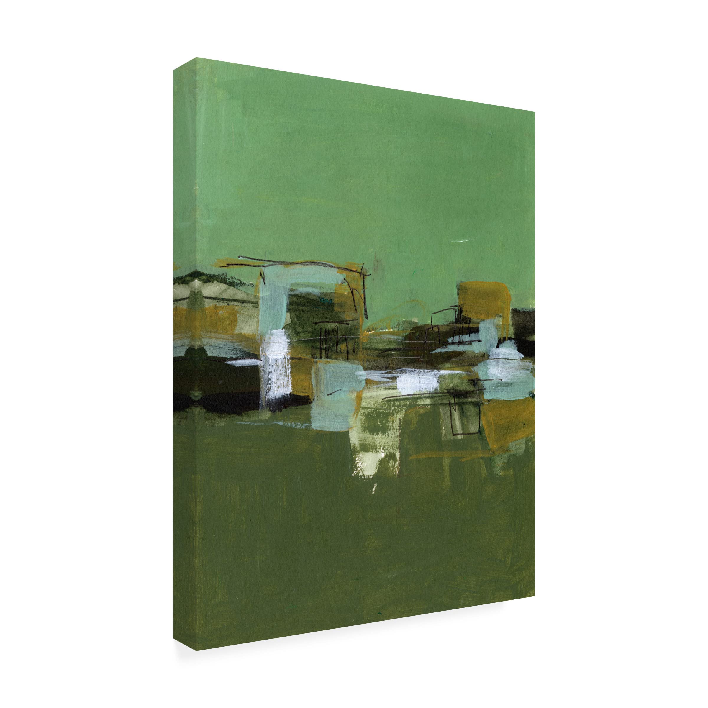 Abstract Village II Canvas Wall Art by Melissa Wang - Modern Home Decor for Living Room, Bedroom & Office