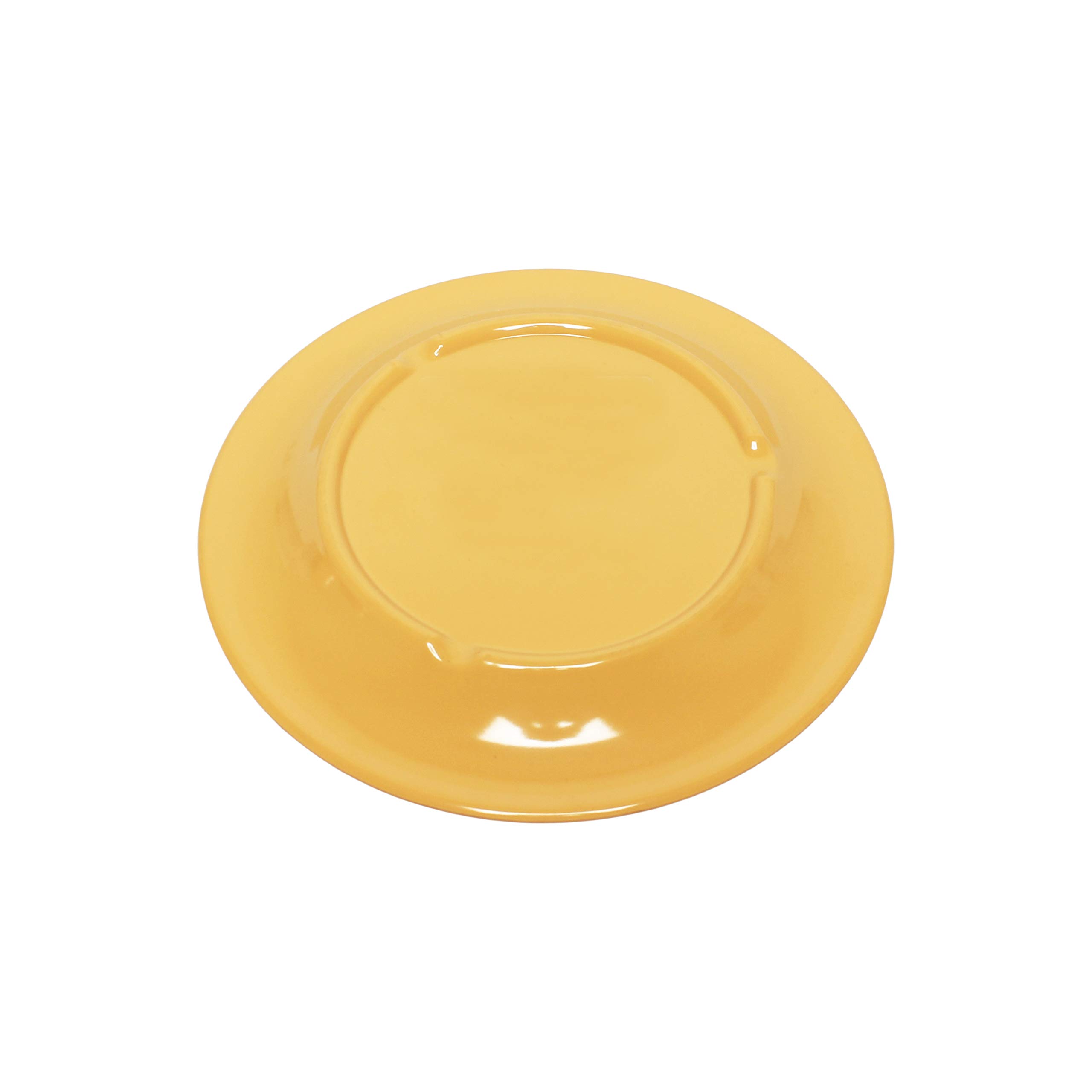 Vibrant Yellow Melamine Dinnerware Set - 9 Inch Round Plates with Wide Rim (Set of 12) - Durable & Stylish for Outdoor Dining, Picnics, and Party Serving