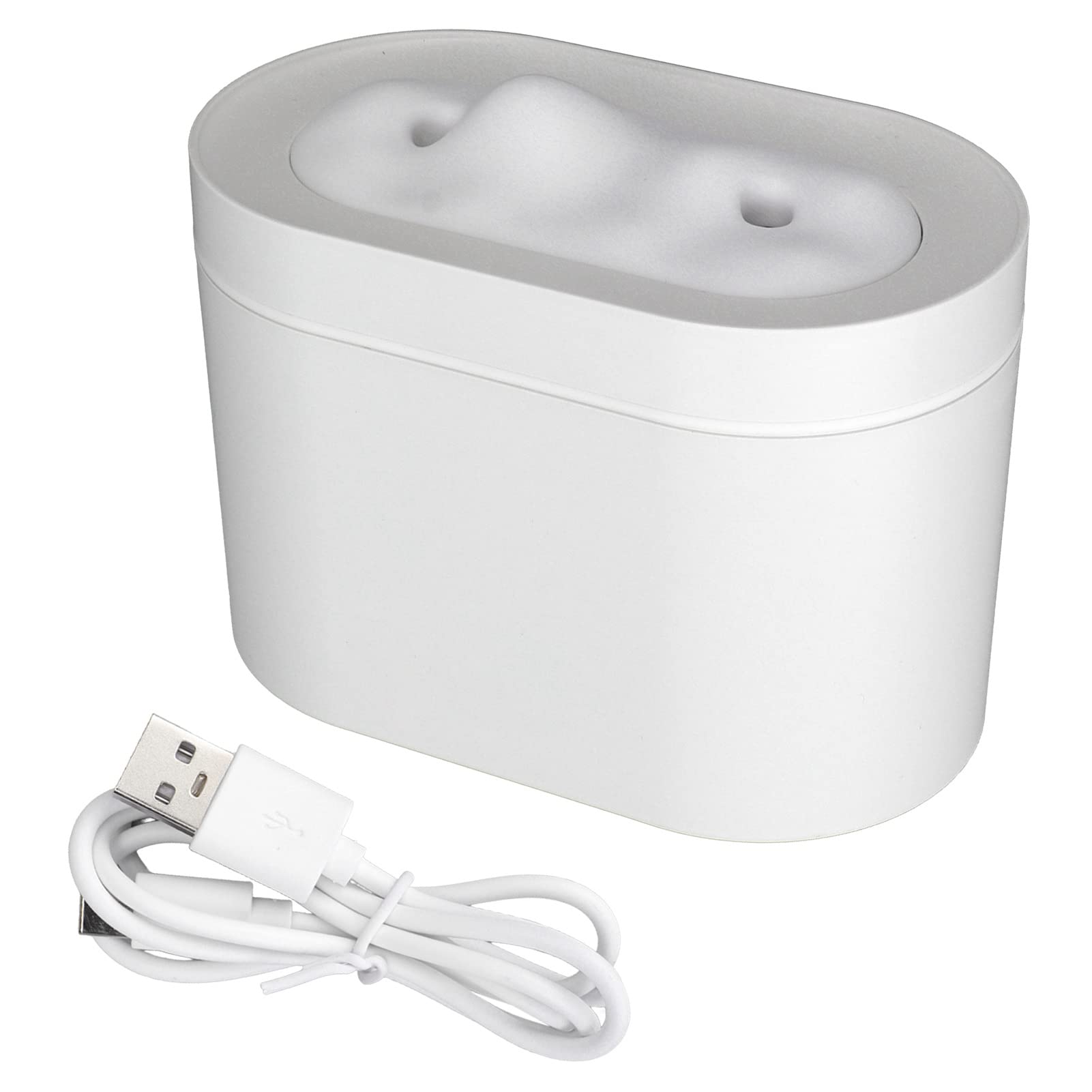 YUYTE 800ML Dual Spray USB Air Humidifier - Adjustable Mist, Portable Mini Humidifier for Home, Office & Bedroom - White | Perfect for Dry Air Relief, Plants & Baby Nurseries