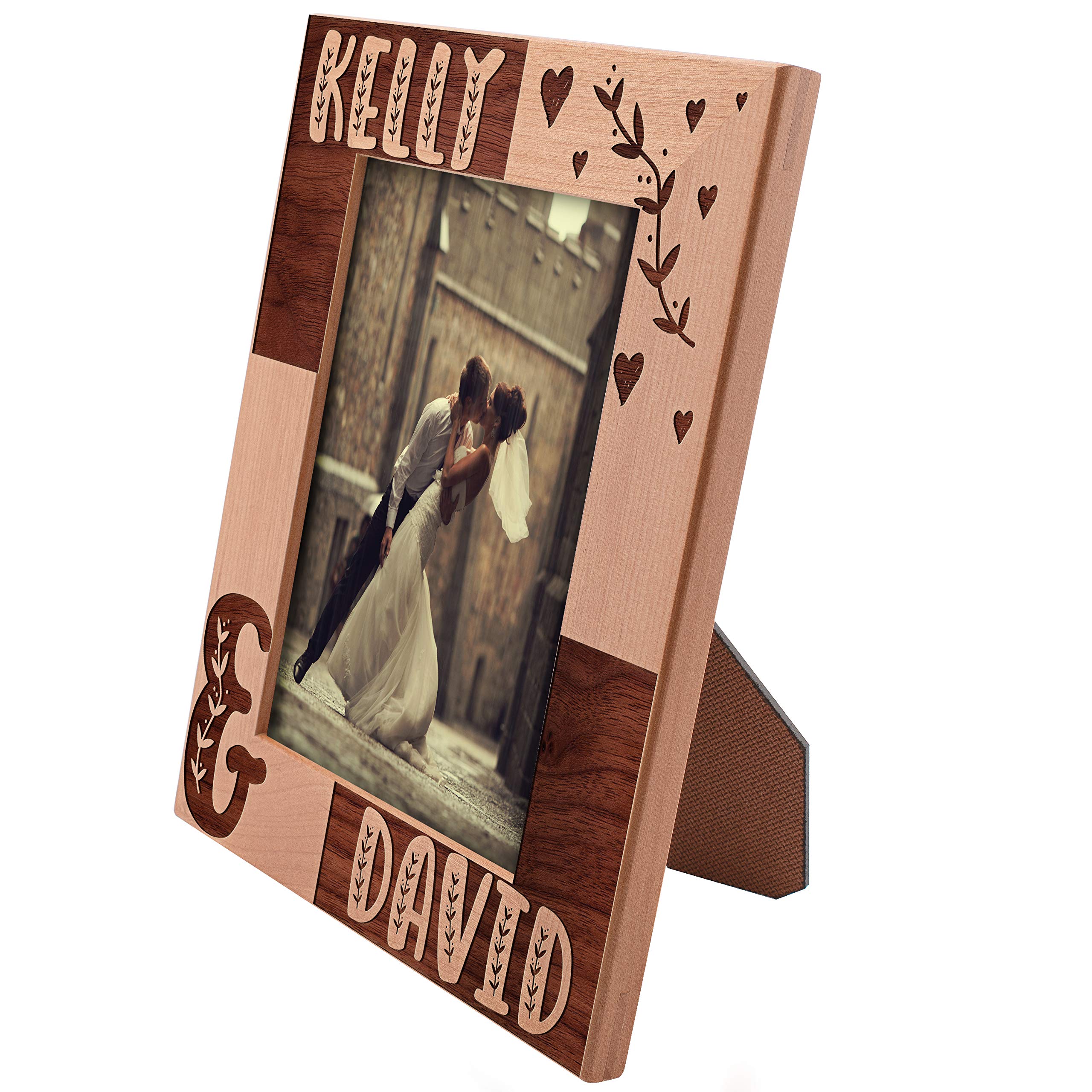 5x7 Personalized Wedding Picture Frame - Engraved Couples Love Photo Frame for Romantic Wedding, Engagement & Valentine's Day Gifts | Perfect for Anniversary Decor, Bridal Shower Present & Home Display