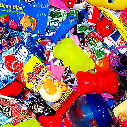 5.6 Cent Candy & Toy Mix for Vending Machines - Bulk Gumballs, Prizes for Arcade, Carnival, and Party Games