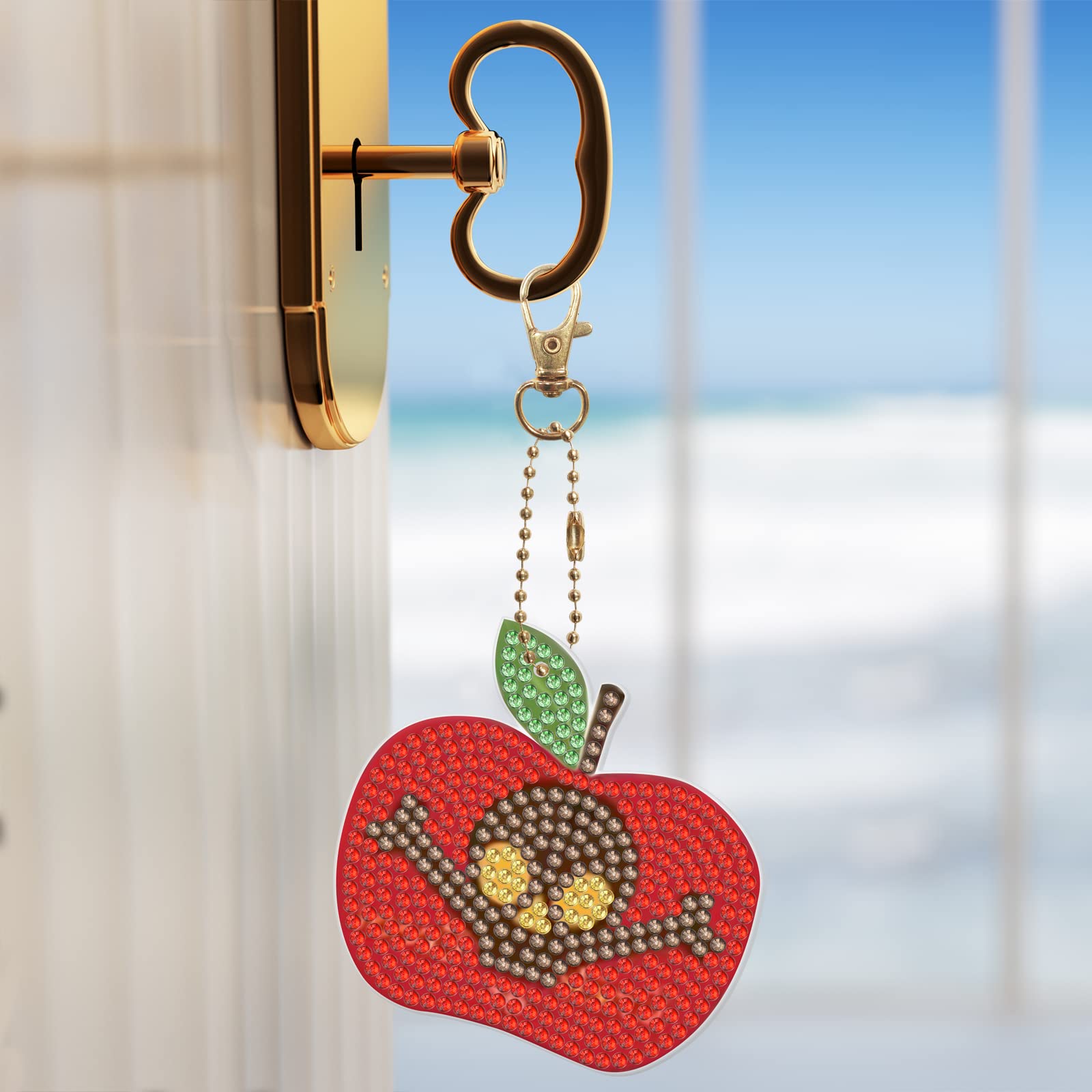 4pcs DIY 5D Diamond Painting Keychain Kits - Full Drill Special Shape Key Ring Set for Kids & Adults | Perfect for Gifts, Home Decor, Craft Projects & Personalized Accessories