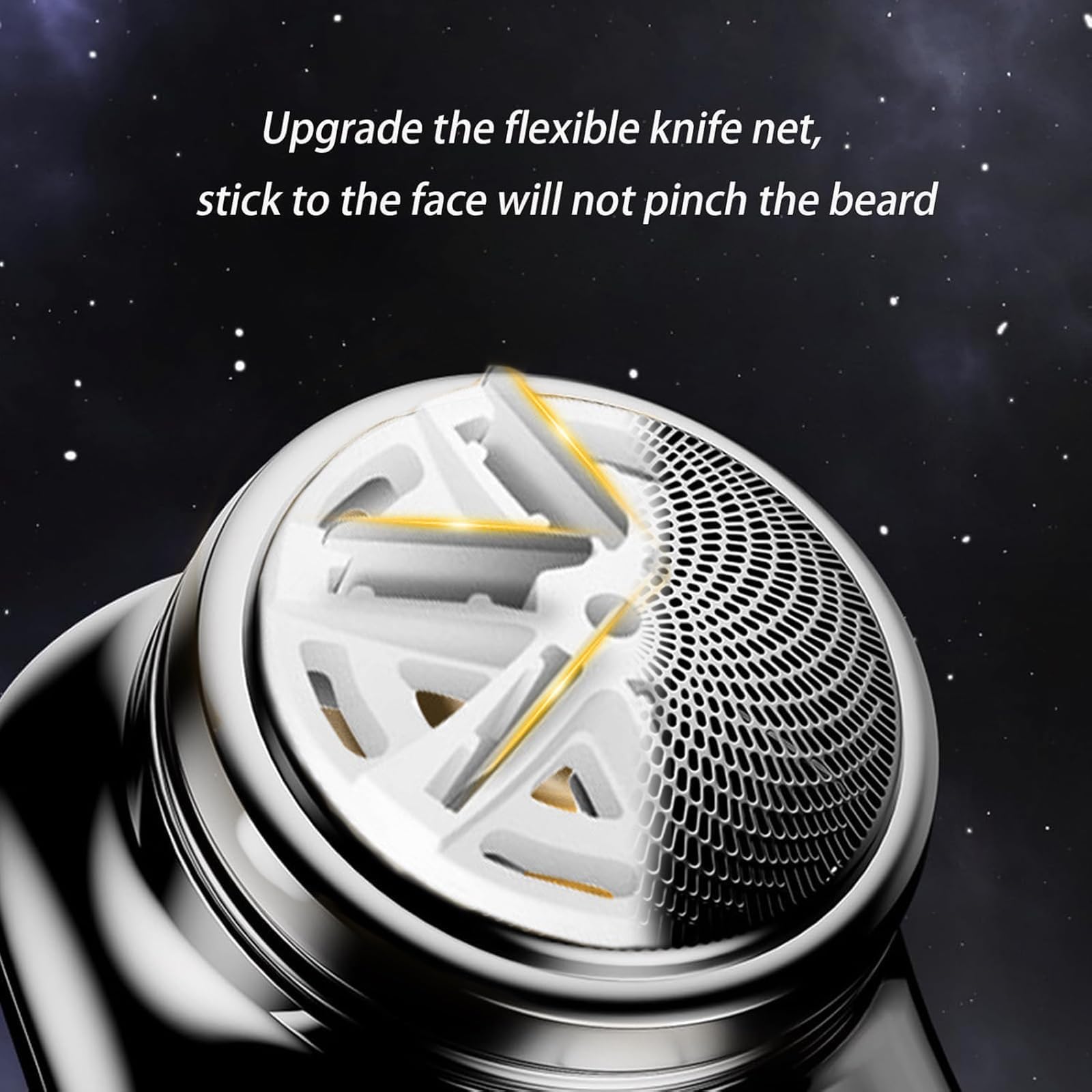 Peachloft USB Rechargeable Mini Electric Shaver for Men - Portable Travel & Gym Grooming Kit, Silver - Smooth Shaving for Face, Beard & Body Hair On-The-Go
