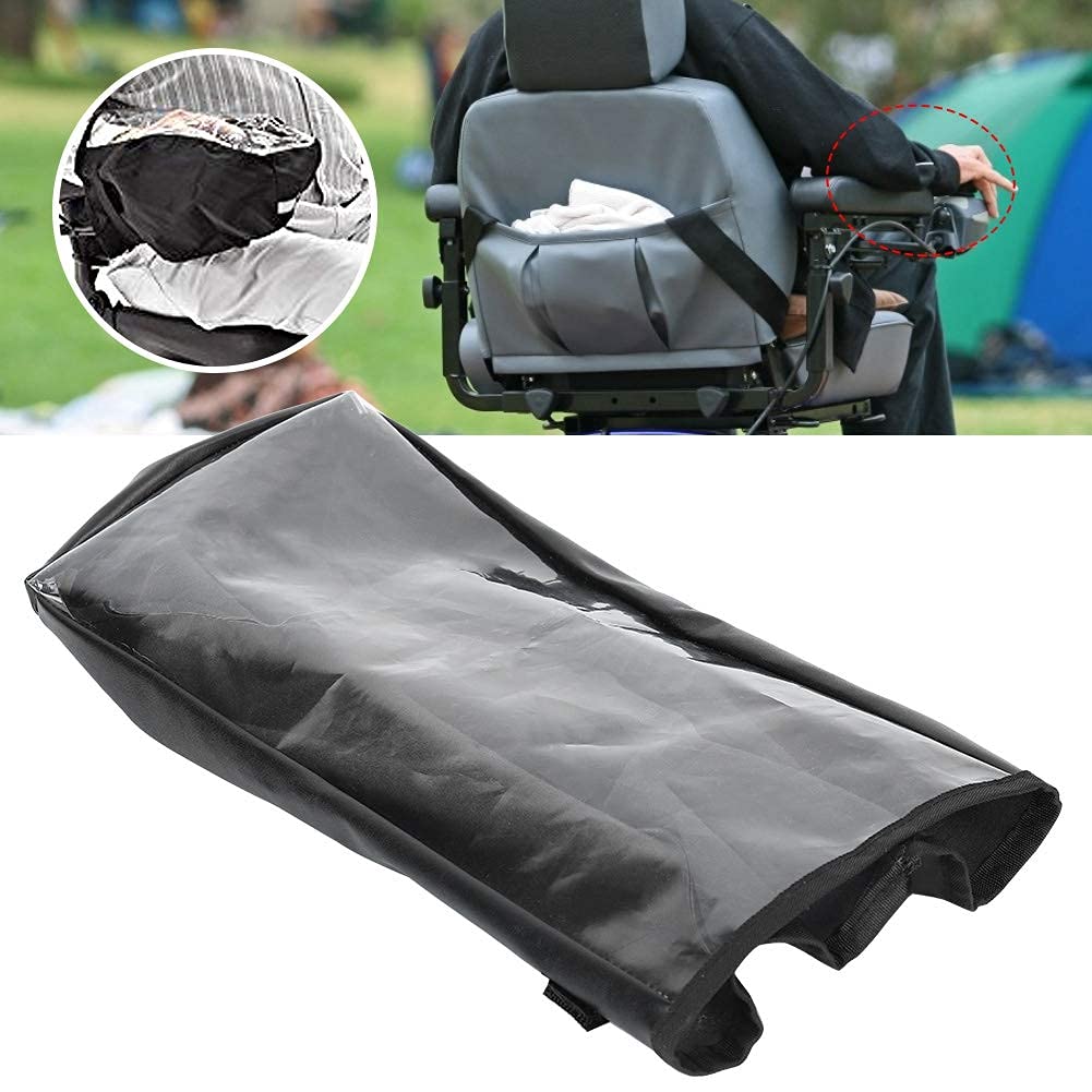 Waterproof Electric Wheelchair Joystick Cover - Oxford Fabric Armrest & Control Panel Protector with Wrist Cushion for Power Wheelchairs | Rainproof Accessory for Outdoor Mobility & Daily Use