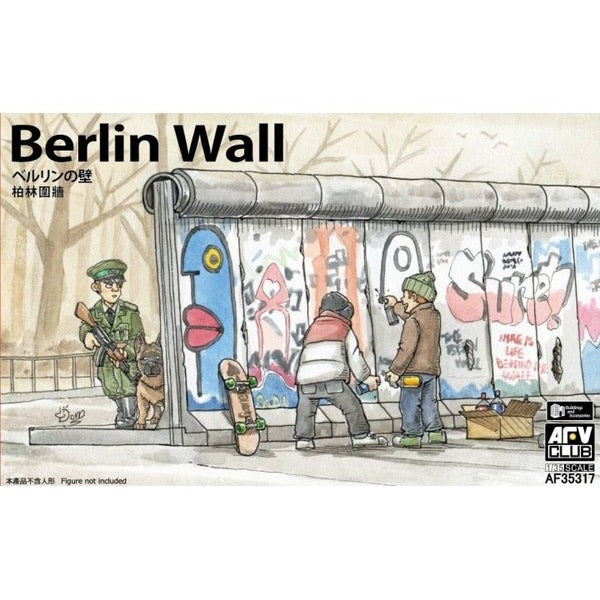 AFV 35317 1/35 Scale Berlin Wall Military Model Kit - Cold War Historical Diorama for Collectors & Hobbyists | Perfect for Display, Education & WWII Scenes