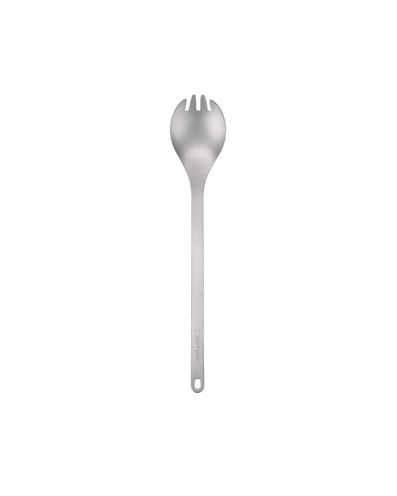 Long Titanium Spork - Lightweight & Durable Camping Utensil for Hiking, Backpacking & Outdoor Adventures