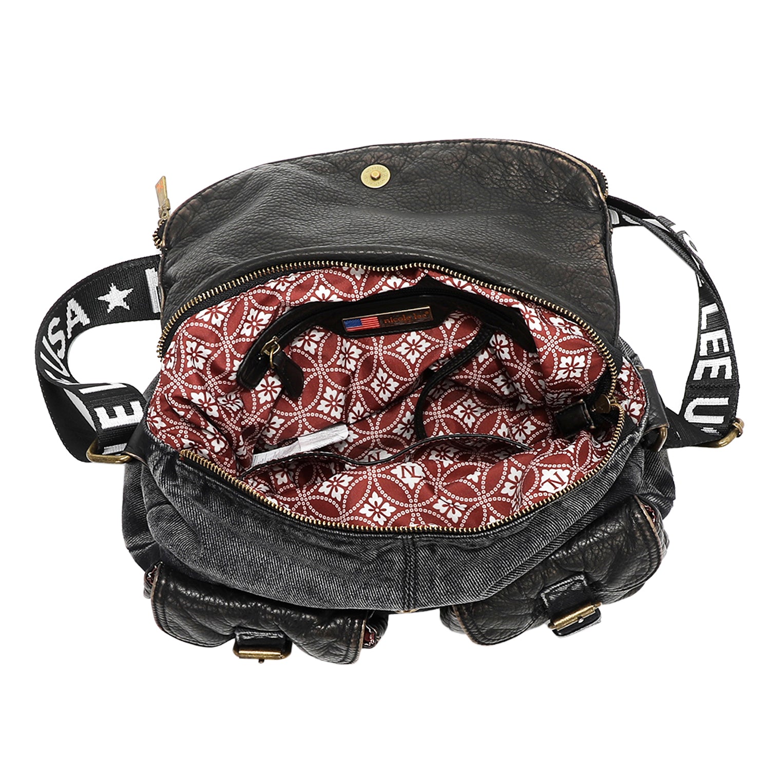 AKIKO LA BELLEZA Women's Denim Flap Crossbody Bag - Stylish & Trendy for Casual Outings, Shopping & Travel
