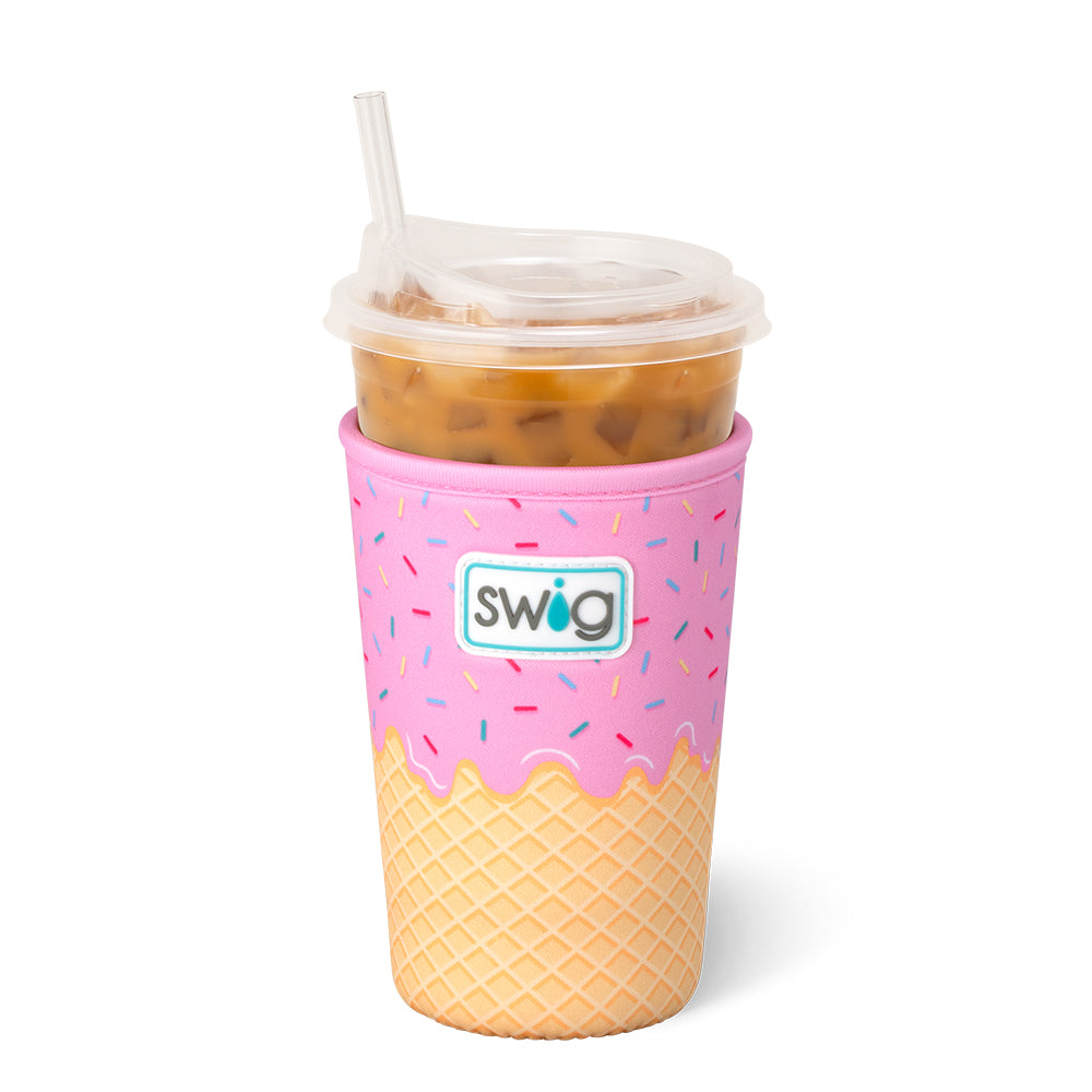 Scoop There It Is Medium Iced Cup Coolie - Insulated Beverage Sleeve for Cold Drinks, Coffee & Smoothies | Perfect for Summer Picnics, Beach Days & Outdoor Parties