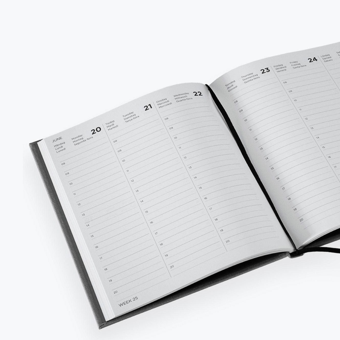 2025 Hardcover Diary by Bookbinders Design - Orange Regular Planner for Daily Scheduling, Journaling & Office Use