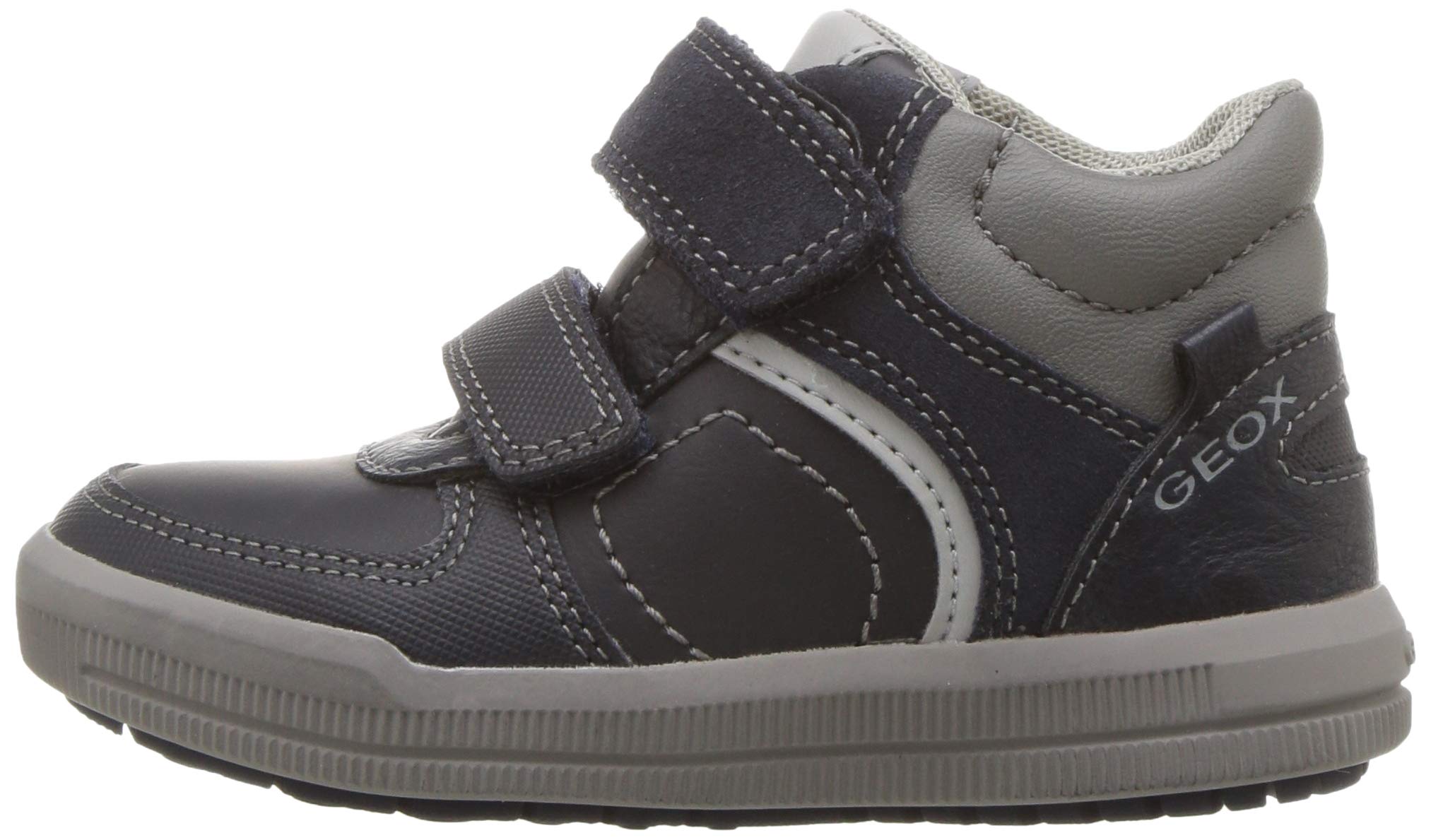 Geox Boys' Arzach High Top Velcro Sneakers - Breathable & Comfortable Kids Shoes for School, Play & Everyday Wear