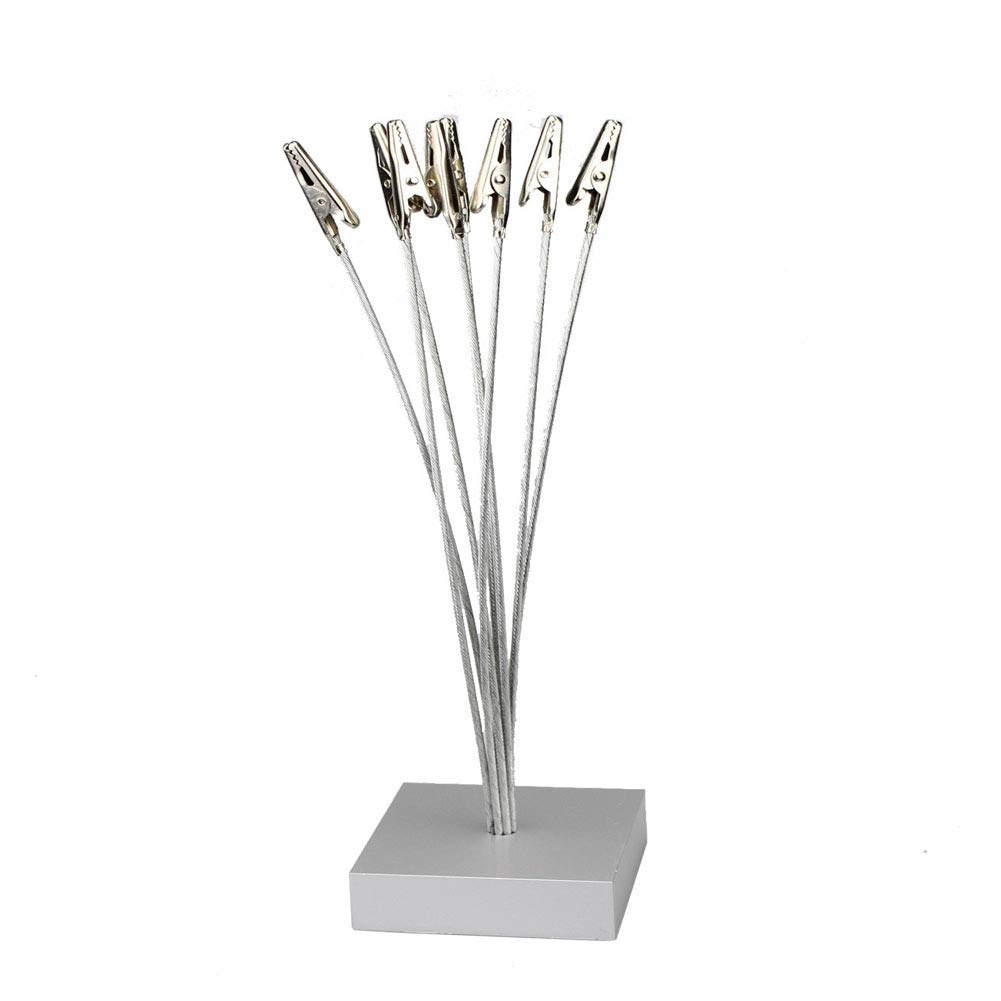 8-Branch Tree Style Memo Holder - Silver Photo Clip, Paper Organizer & Table Number Stand for Wedding, Office, Home Decor (Perfect for Parties, Events and Desk Organization)