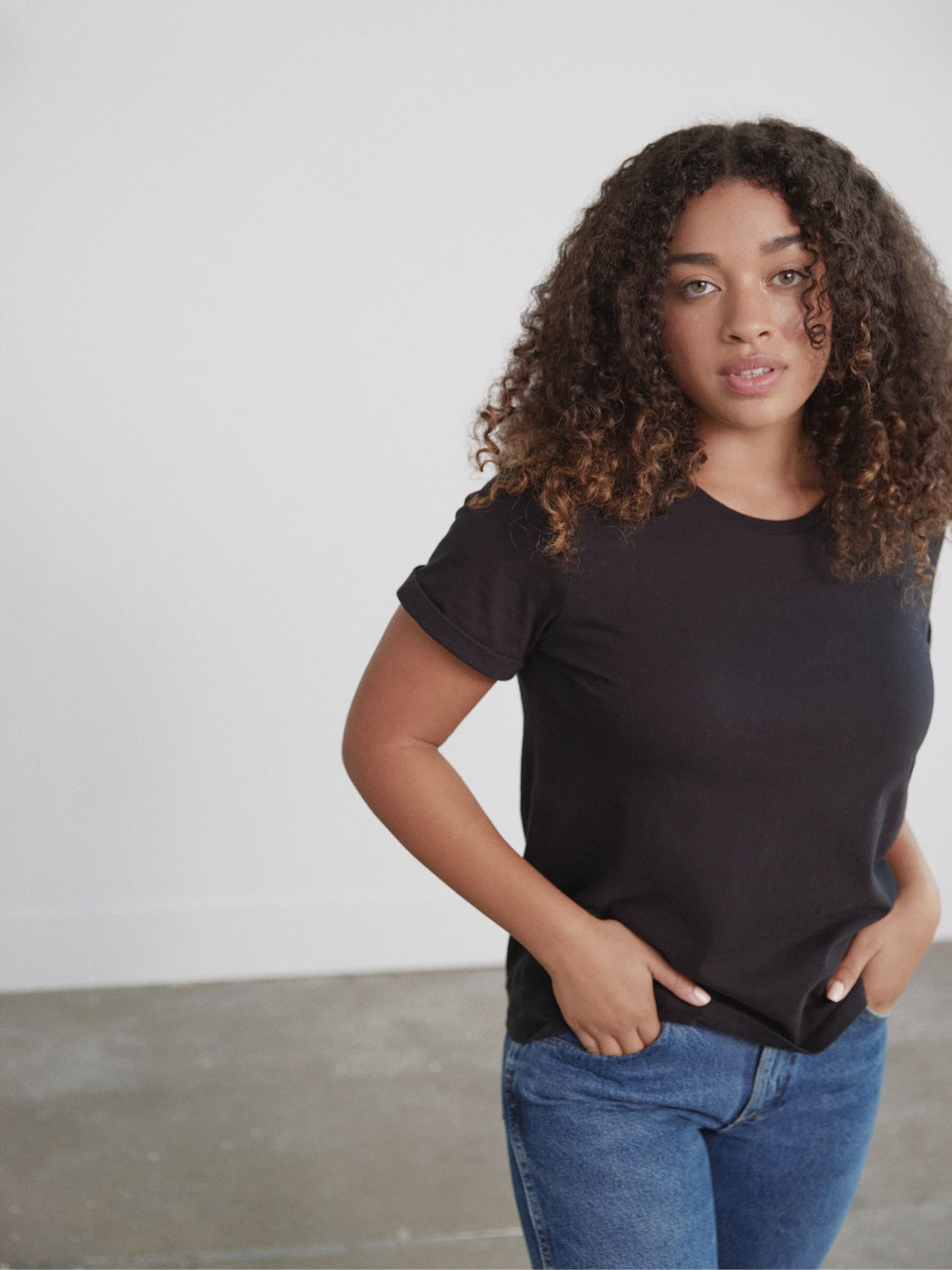 Organic Roll Cuff Tee - Soft Cotton Short Sleeve T-Shirt for Men & Women | Casual Everyday Wear, Yoga, and Outdoor Activities