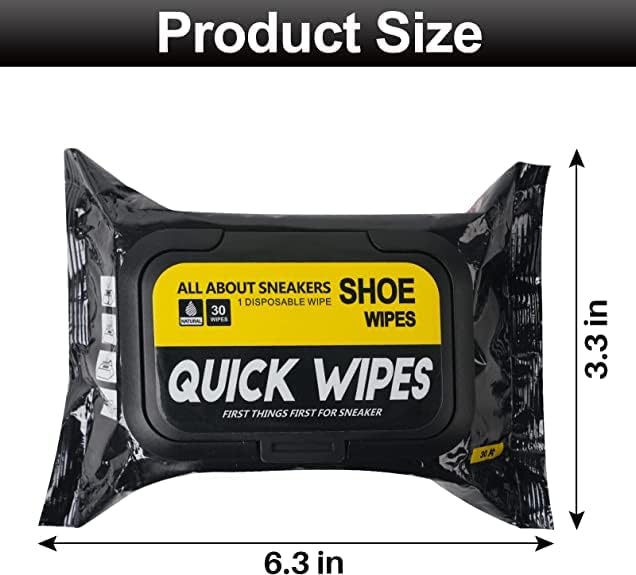 Natural Sneaker & Shoe Cleaner Wipes - 80 Count (Pack of 1) | Portable Shoe Cleaning Wipes for Quick Dirt & Stain Removal | Disposable Footwear Wipes for Sneakers, Boots & Shoes | Perfect for Gym, Travel & Outdoor Activities