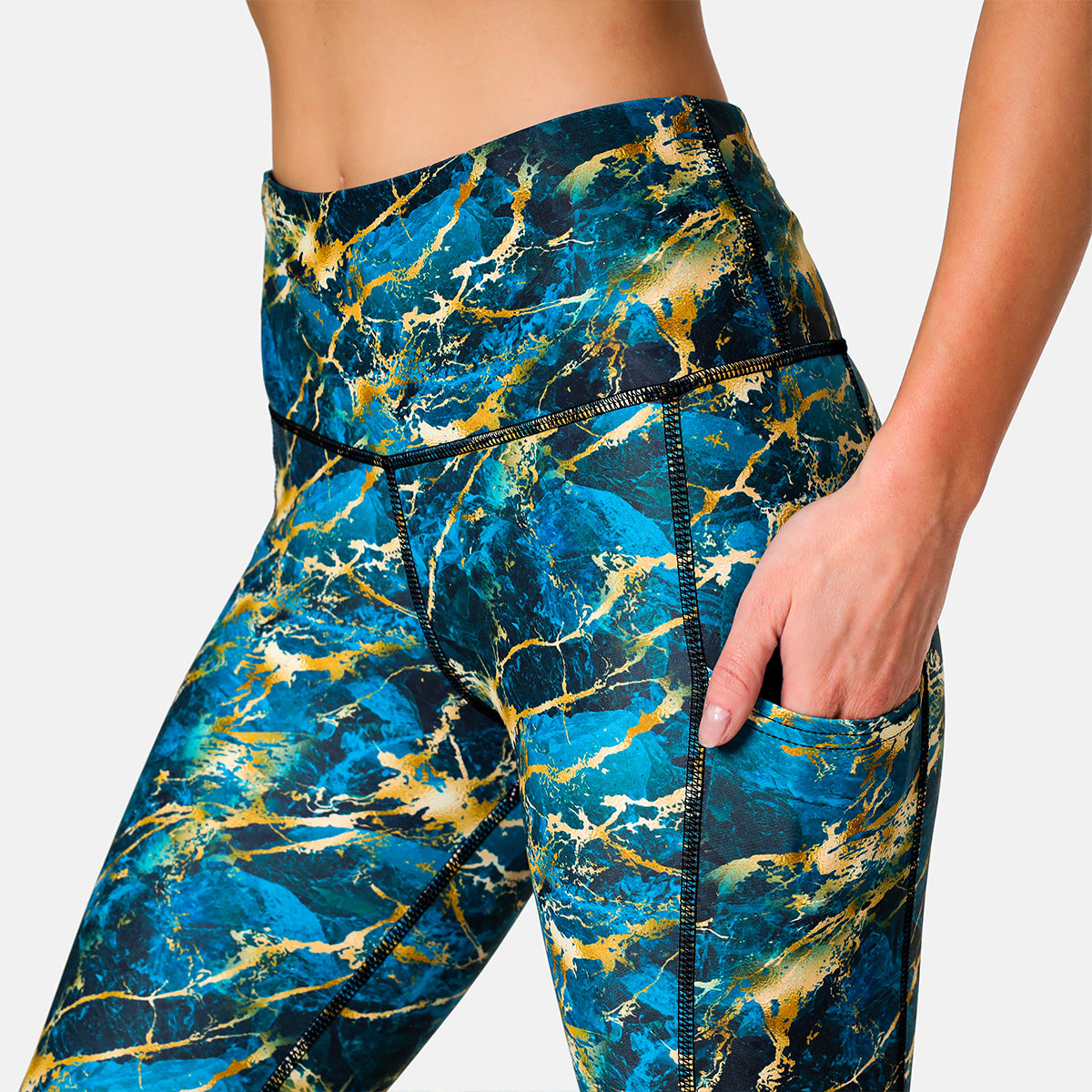 Luxury Gilded Marble Capri Pants - Elegant High-Waisted Palazzo Trousers for Women | Perfect for Office Wear, Evening Parties & Special Occasions