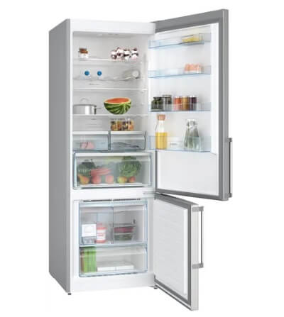 Bosch KGN56CI41J Series 4 Freestanding Refrigerator with Bottom Freezer - 193 x 70 cm Stainless Steel (Anti-Fingerprint) - Perfect for Modern Kitchens & Open-Plan Living Spaces