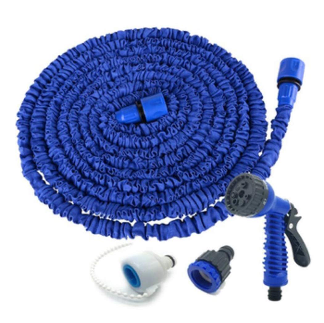 DPPAN 100FT Expandable Garden Hose with 3/4 Inch Solid Fittings - Flexible Expanding Water Hose for Outdoor Lawn, Car Washing & Gardening | Durable Lightweight Blue Hose (30M) Perfect for Backyard, Patio, and Pool Cleaning