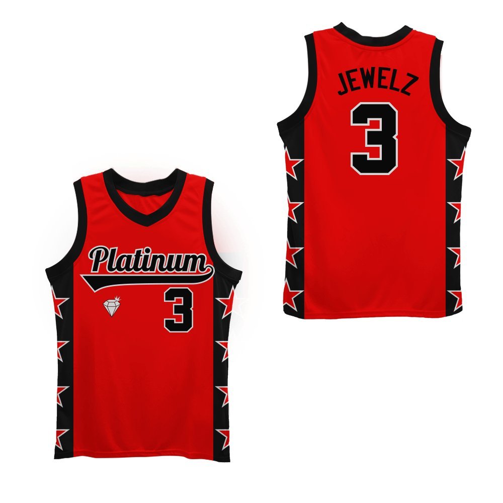 Hot Sauce Jewelz 3 Platinum Basketball Jersey Stitched - XXS to 2XL - Authentic NBA Style Jersey for Men & Women - Perfect for Games, Training, and Fan Wear