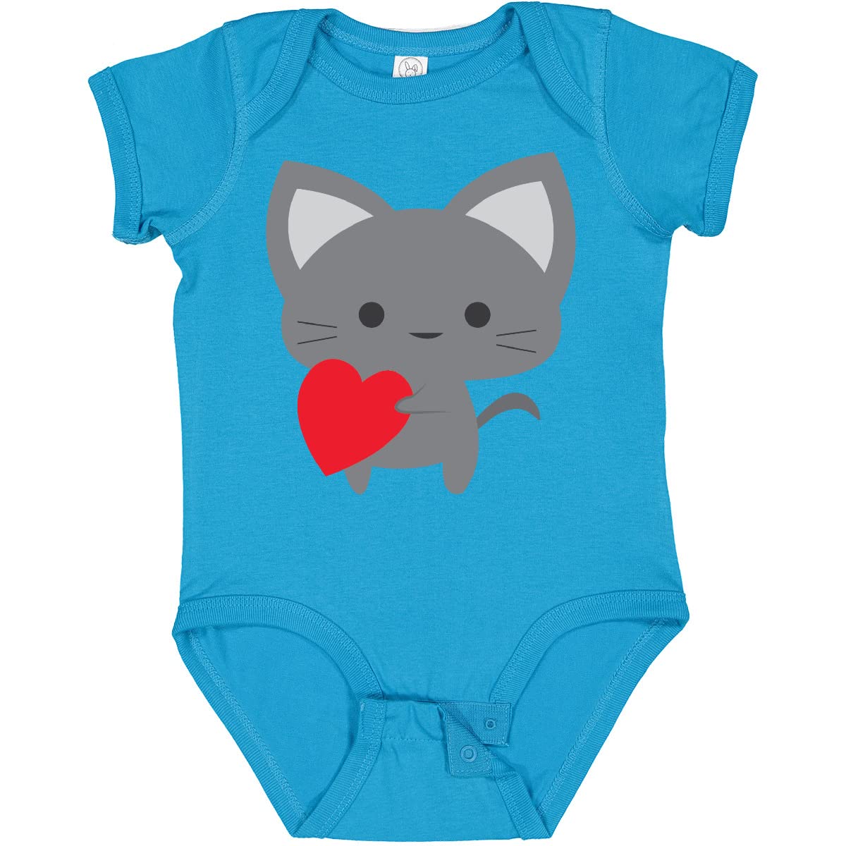 Inktastic Heart Cat Baby Bodysuit - Cute Cat Lover Onesie for Infants & Toddlers - Perfect for Family Photos, Playdates & Everyday Wear