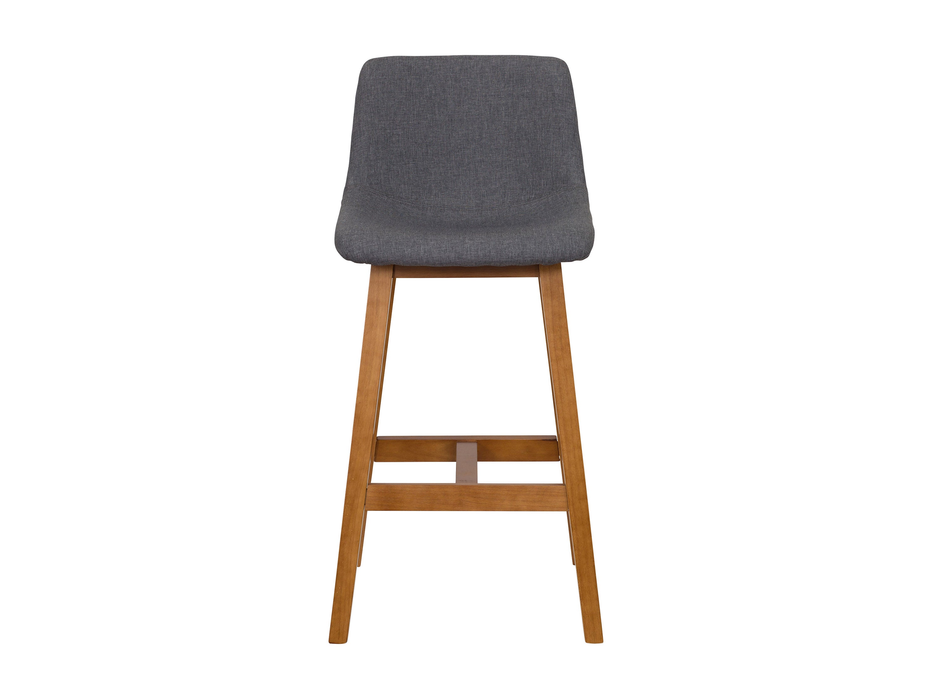 Modern Grey Wooden Bar Stools Set of 2 - Counter Height Swivel Stools with Padded Seat for Kitchen Island, Breakfast Bar & Home Pub - Rustic Industrial Style Dining Chairs