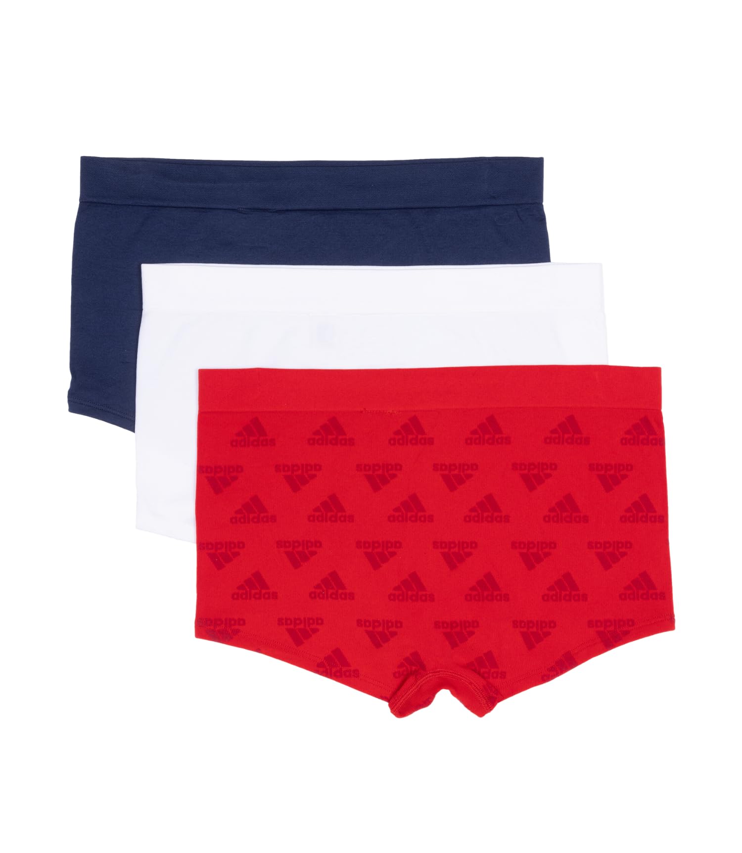 adidas Women's Seamless Boyshort Underwear 3-Pack - Soft Breathable Comfort Panties for Yoga, Workout & Everyday Wear