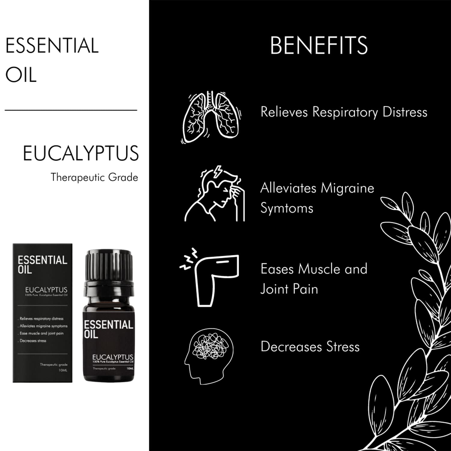 Secret Alchemist 100% Pure Eucalyptus Essential Oil - Therapeutic Grade for Hair Growth, Aromatherapy & Skin Care | Steam Inhalation, Muscle Relaxation | Undiluted Premium Nilgiri Oil for Diffusers, Massage & Home Spa
