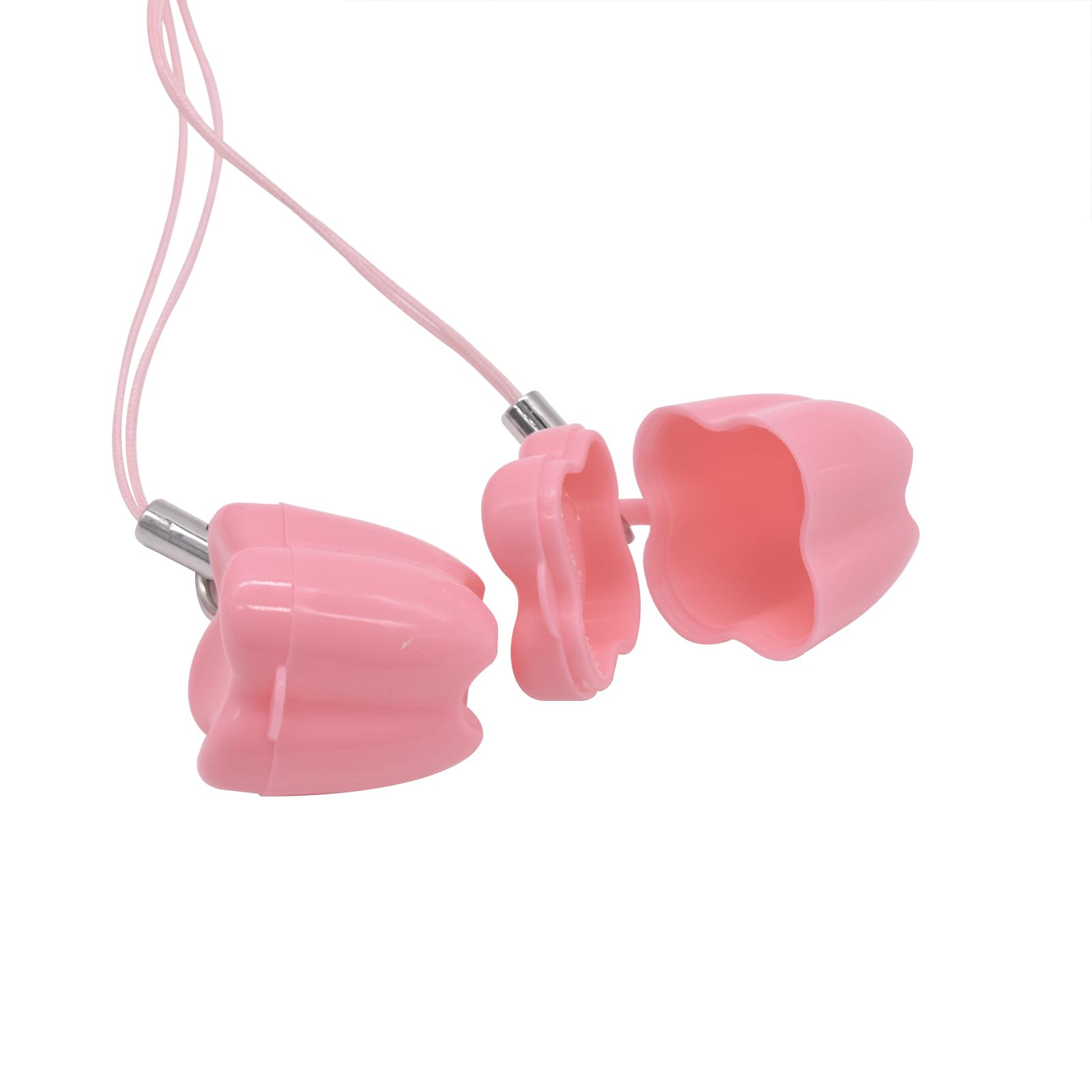 Angzhili 10pcs Pink Plastic Tooth Saver Necklaces - Baby Tooth Storage Boxes for Lost Teeth, Kids School Tooth Keeper | Perfect for Tooth Fairy Gifts, First Lost Tooth Celebration & School Dental Health Events