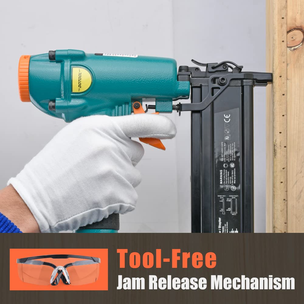 18 Gauge Pneumatic Brad Nailer & Stapler - 2-in-1 Tool for 5/8