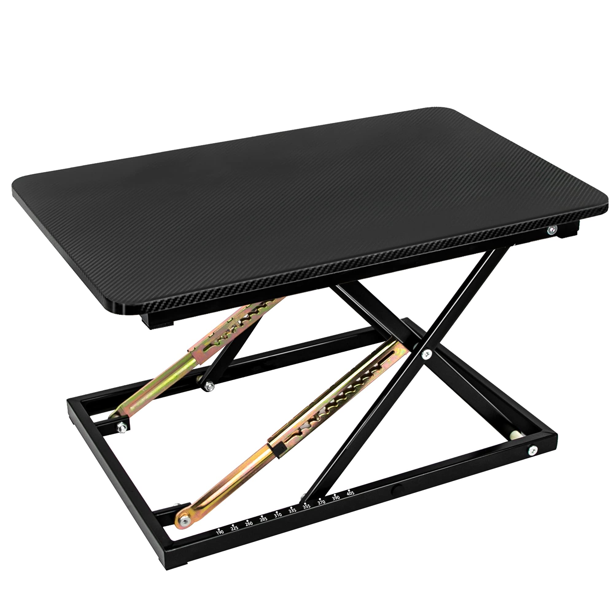 Height Adjustable Standing Desk Converter - Fully Assembled Sit Stand Desk Riser for Home Office, Black - Ergonomic Workstation Solution for Standing or Sitting at Computer (Perfect for Remote Work & Small Spaces)