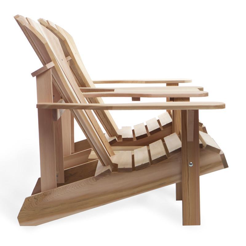 Premium Cedar Muskoka Side Tete/Corner Tete - Handcrafted Wooden Outdoor Lounge Chair for Patio, Garden & Poolside Relaxation