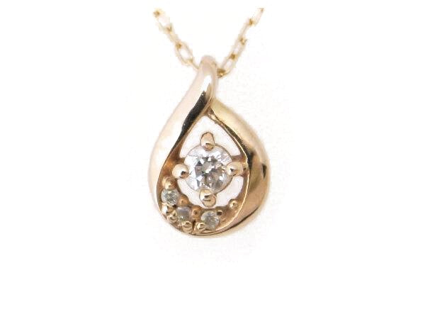 4℃ Diamond Necklace K18 Pink Gold Drop Pendant - Elegant Jewelry Gift for Women, Anniversary & Special Occasions