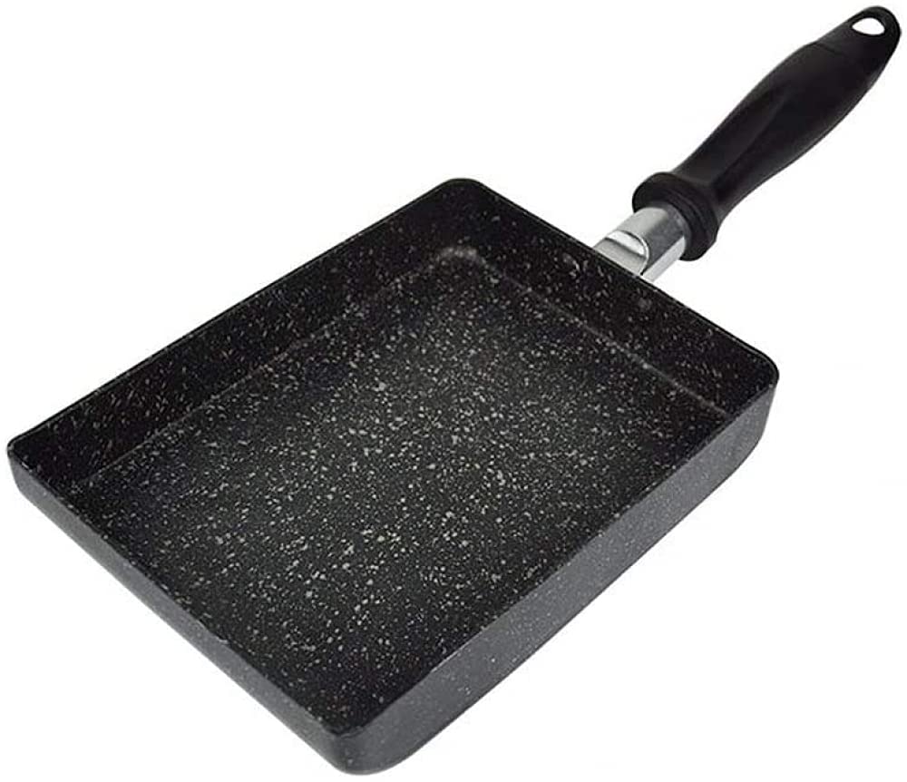 Non-Stick Square Deep Frying Pan for Pancakes & Eggs - Thick Heavy Duty Griddle for Perfect Breakfast, Camping & Home Cooking