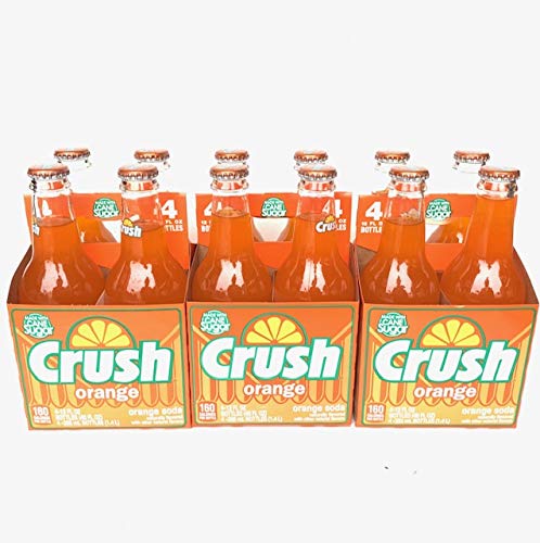3 Pack Crush Orange Soda - 12 Fl Oz Bottles (12 Pack) | Made with Pure Cane Sugar | Refreshing Citrus Drink for Parties, Picnics & Summer BBQs