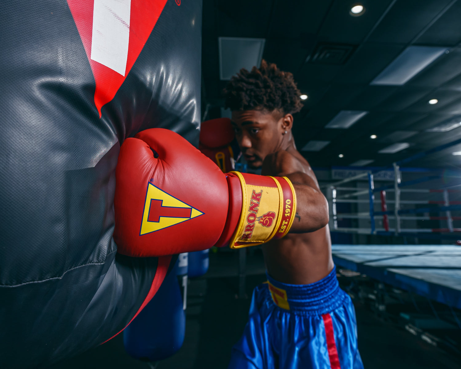 KRONK Boxing Gym Professional Leather Training & Sparring Gloves for Men & Women - Perfect for Boxing, MMA, Kickboxing, and Fitness Training