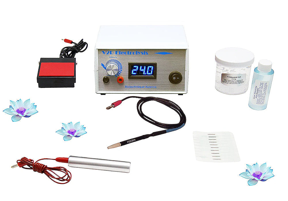 V2R Salon Medispa Electrolysis Machine - Permanent Hair Removal System for Body & Face - At-Home Hair Removal Solution for Smooth Skin