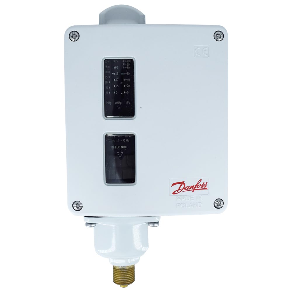 DANFOSS 017-520366 Pressure Switch 1-10 BAR, 3/8 BSP Connection, RT116 SPDT - Ideal for HVAC Systems, Industrial Automation & Hydraulic Control Applications