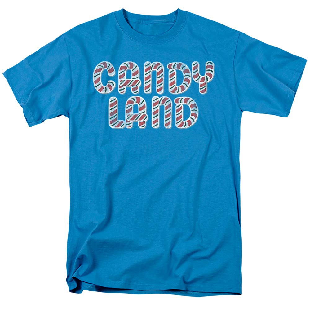 Popfunk Classic Candy Land Candy Cane Logo T-Shirt | Vintage Candy Themed Graphic Tee | Casual Wear for Men & Women | Perfect for Christmas, Holidays & Candy Lover Gifts