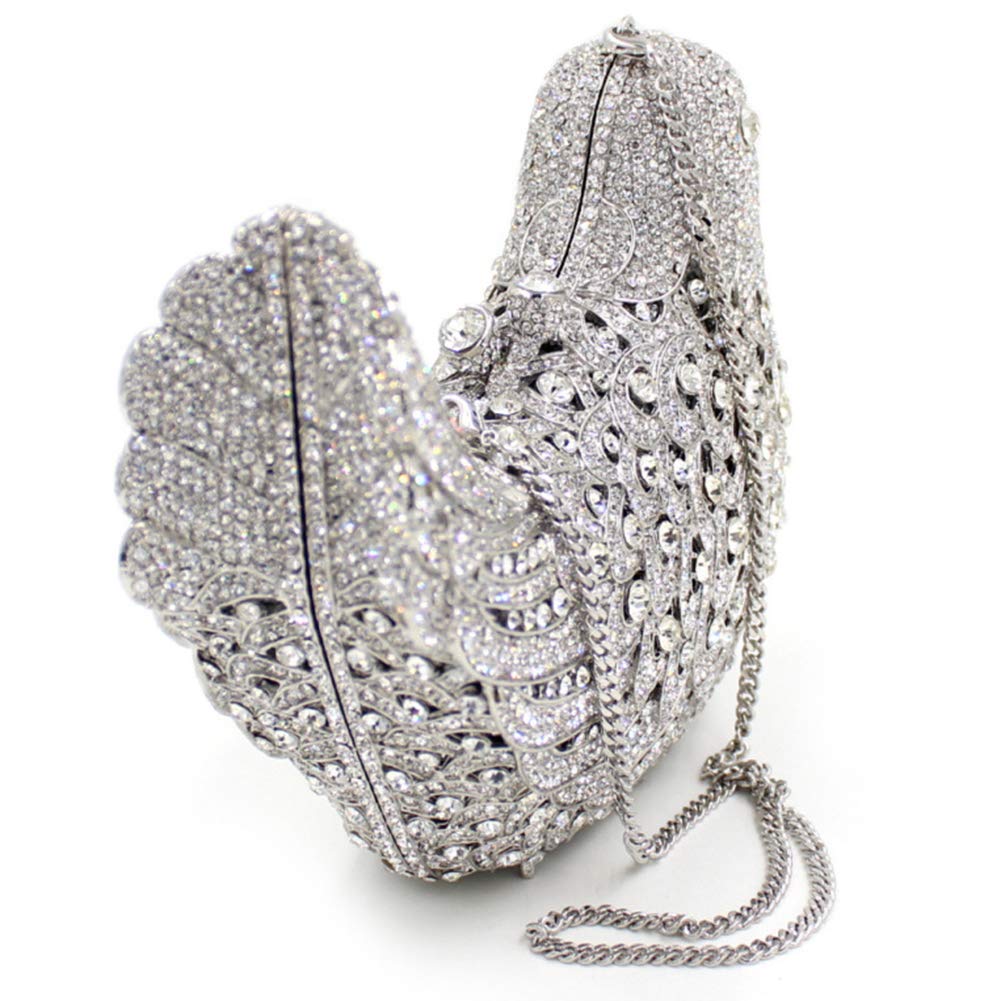 Luxury Rhinestone Women's Evening Clutch Purse with Chain - Elegant Wedding Party Handbag for Ladies - Perfect for Prom, Cocktail Parties & Special Occasions