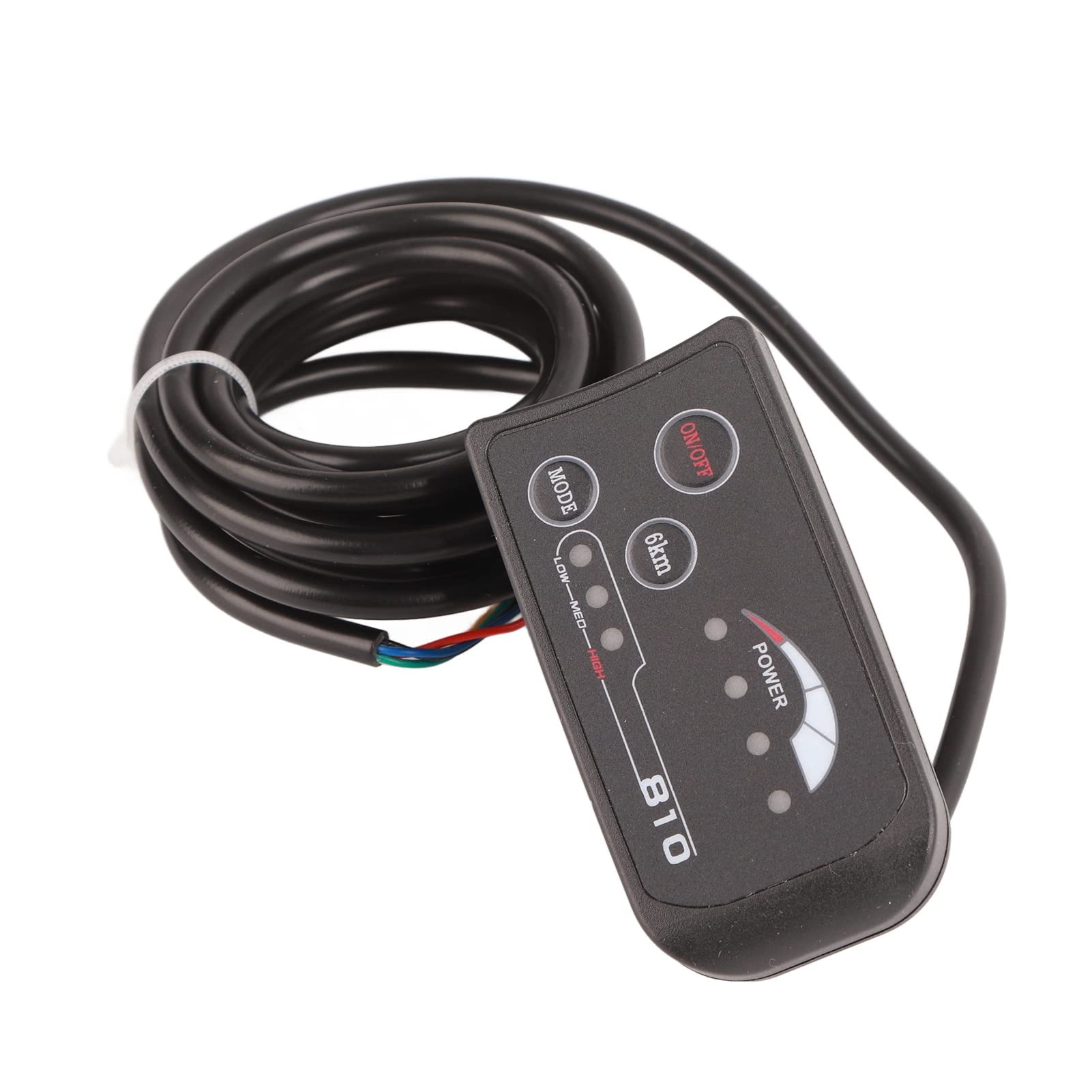 POCREATION 810 LED Display for Electric Bike & Scooter - 5 Wire Cable Control Panel with Speedometer & Motor Control - Perfect for Commuting & Outdoor Adventures