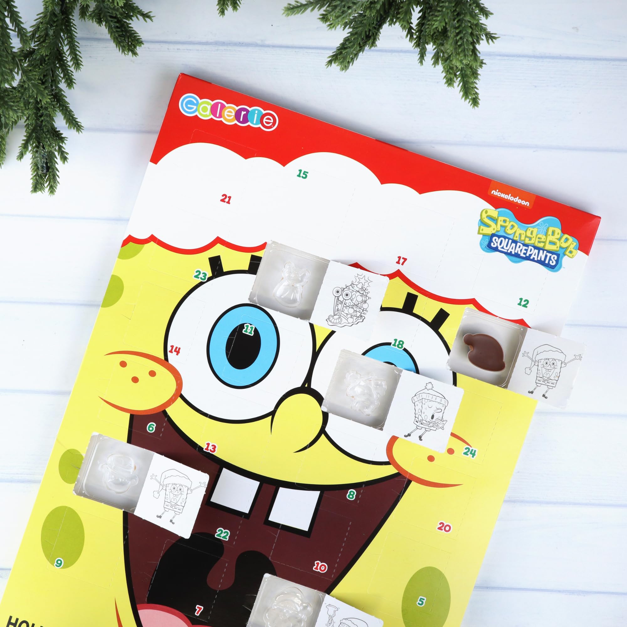 Needzo SpongeBob SquarePants Chocolate Advent Calendar 2024 - 24-Day Christmas Countdown with Premium Chocolates (2-Pack) - Perfect Holiday Gift for Kids & Fans