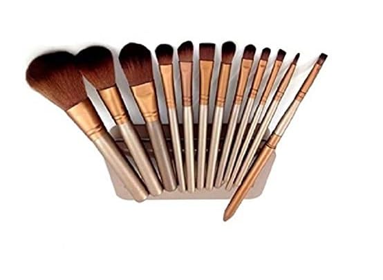 12-Piece Professional Makeup Brush Set - Premium Cosmetic Brushes for Eyeshadow, Foundation & Blending - Perfect for Makeup Artists & Home Use - Great for Daily Makeup, Special Occasions & Travel