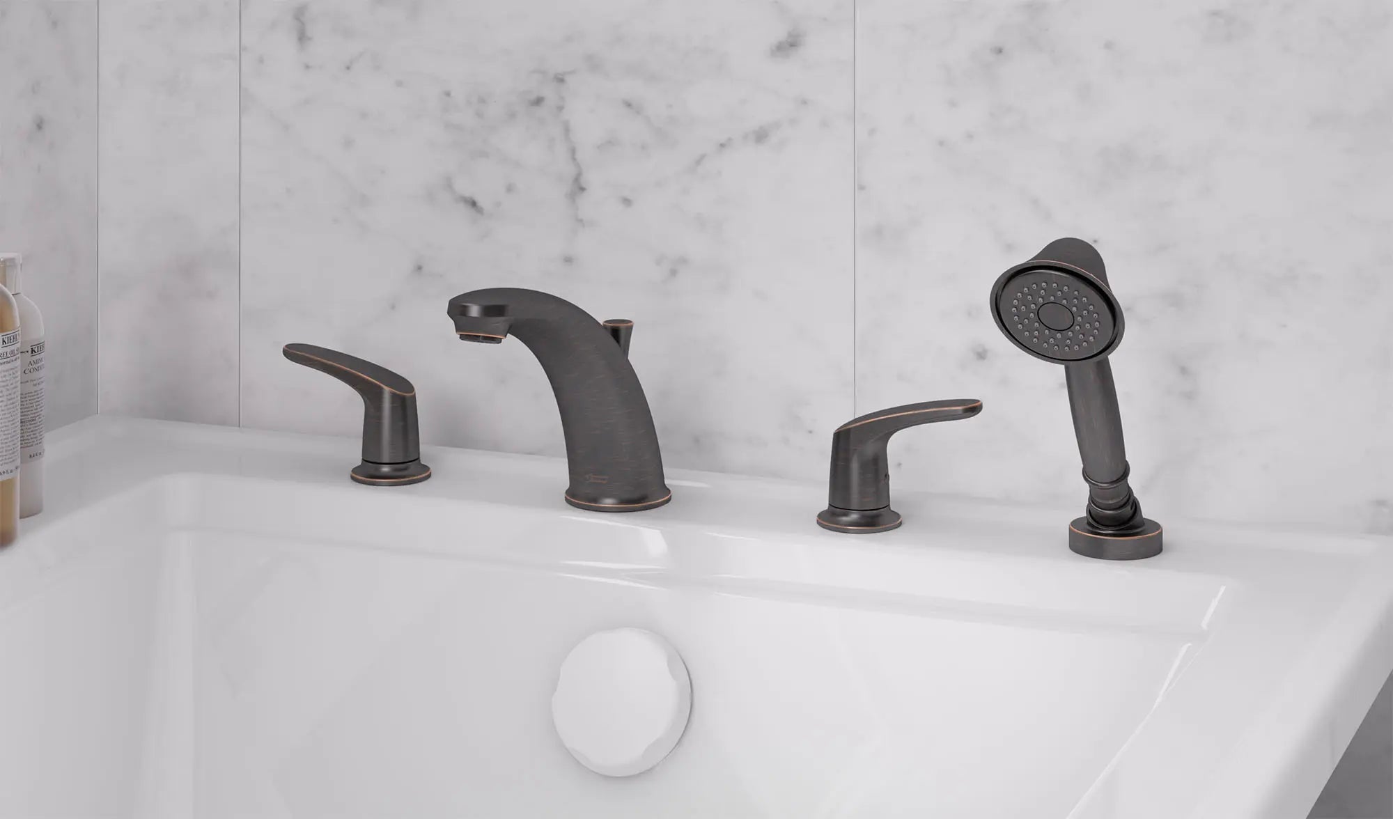 Colony PRO Bathtub Faucet Trim Kit with Lever Handles - Includes Personal Shower Head - Compatible with Flash Rough In Valve - Perfect for Bathroom Renovation and Modern Home Upgrade