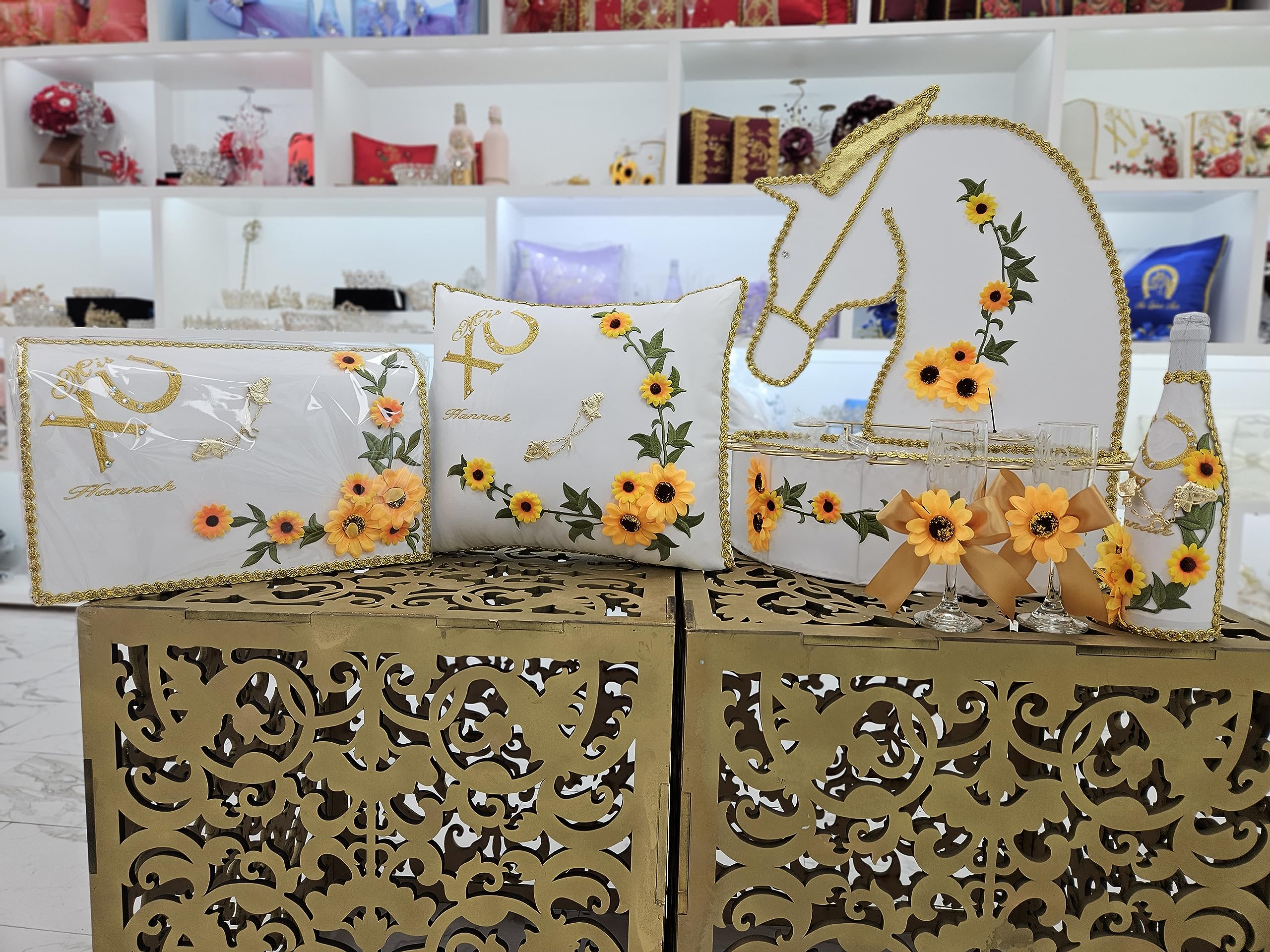 Quinceanera Toasting Set - 183 Sunflowers Sweet Sixteen Accessories | Quinceañeras Decorations & Gift Ideas for Birthday Celebrations