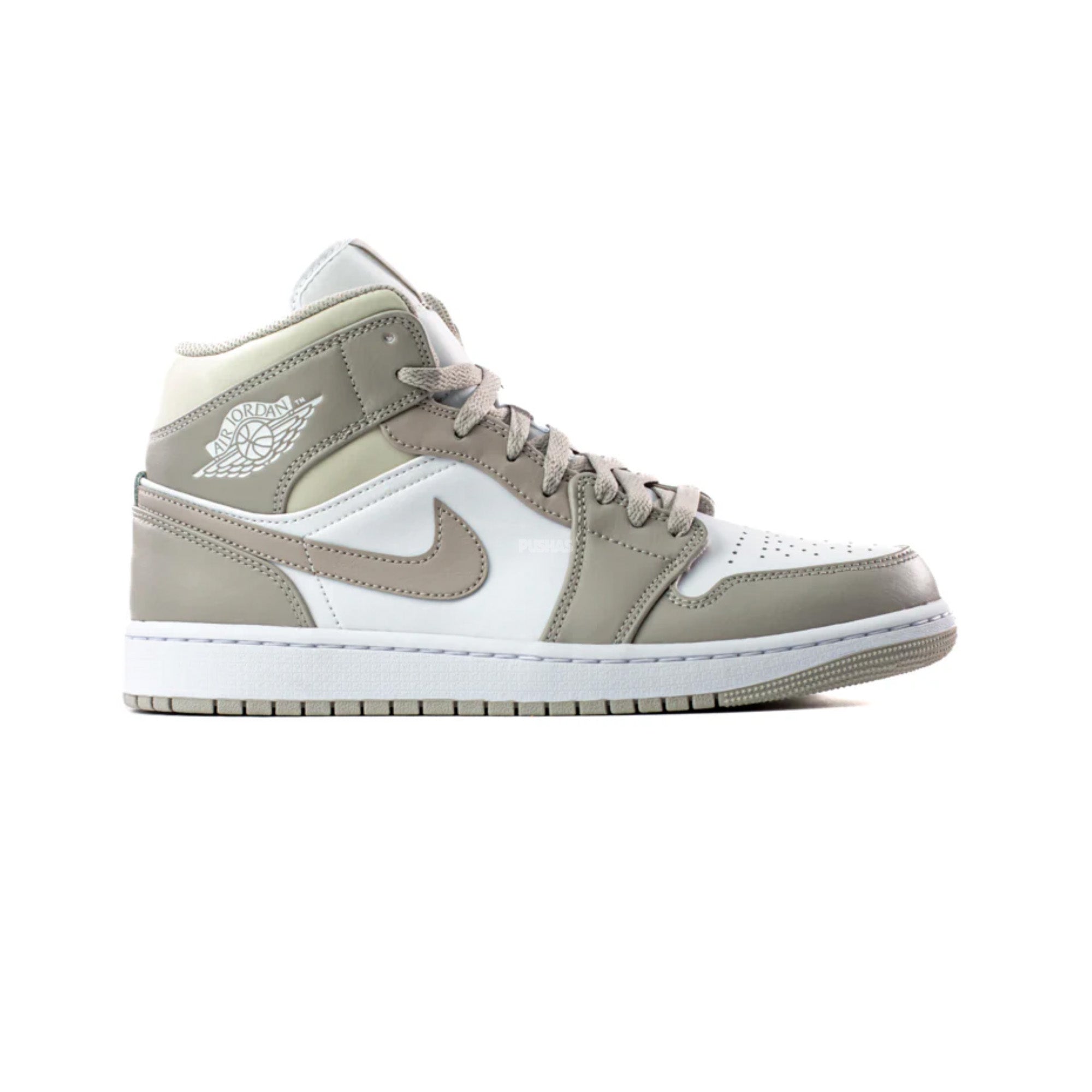Air Jordan 1 Mid 'Linen' Sneakers (2021 Release) - Men's Basketball Shoes for Casual Wear & Street Style Fashion