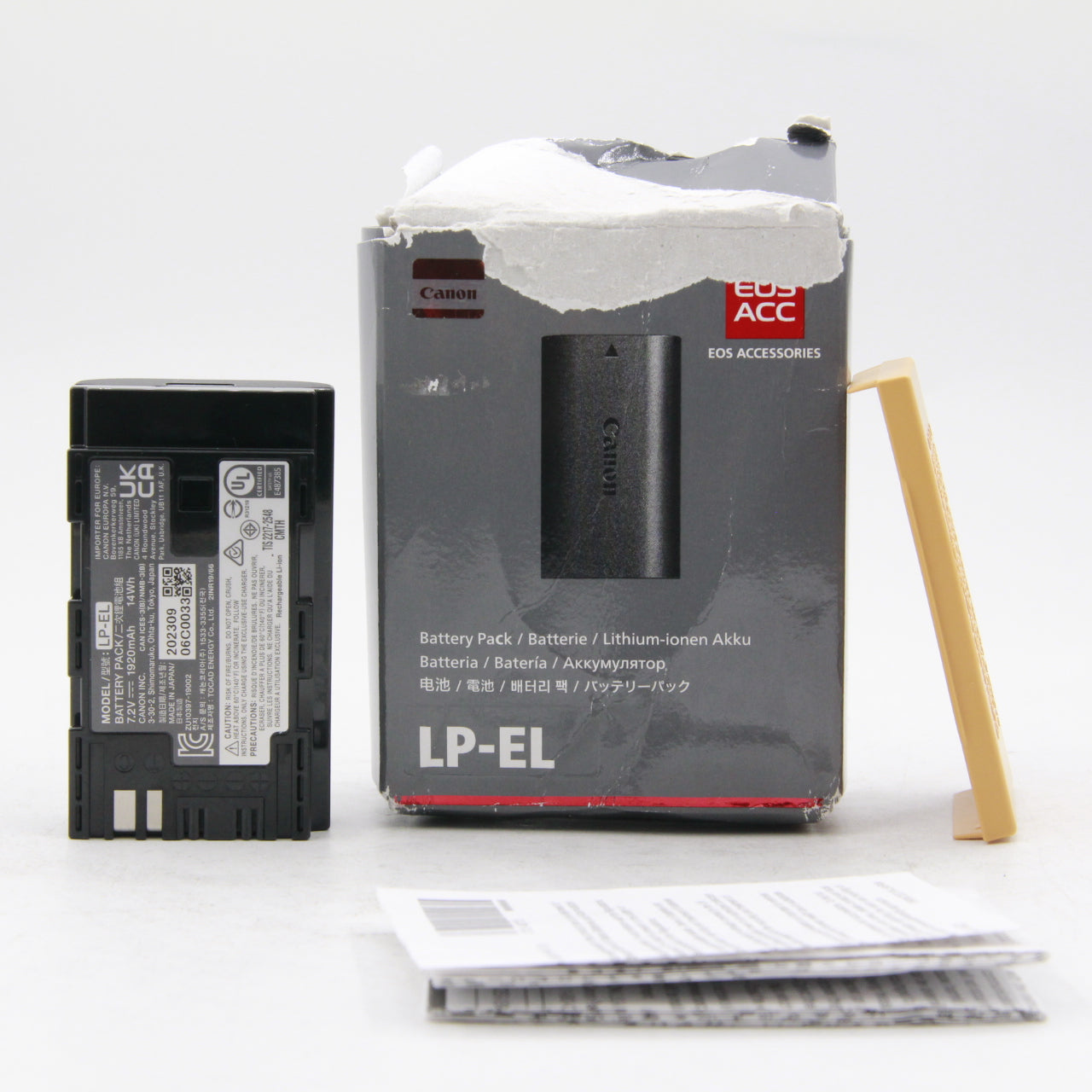 Open Box Fair - Genuine Canon LP-EL Lithium Ion Battery Pack for Speedlite EL-1 Flash | Perfect for Professional Photography & Studio Lighting
