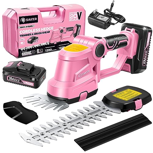 PINK HEDGE TRIMMER+2 BATTERIES