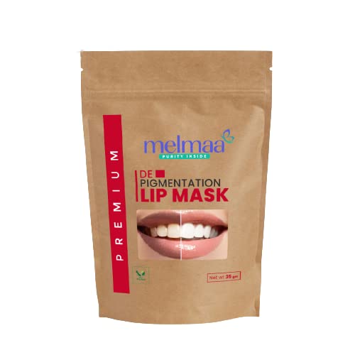 Melmaa Brightening Lip Mask for Dark Lips - Hydrating & Soothing Lip Care Treatment - Perfect for Nighttime Use & Chapped Lips Repair